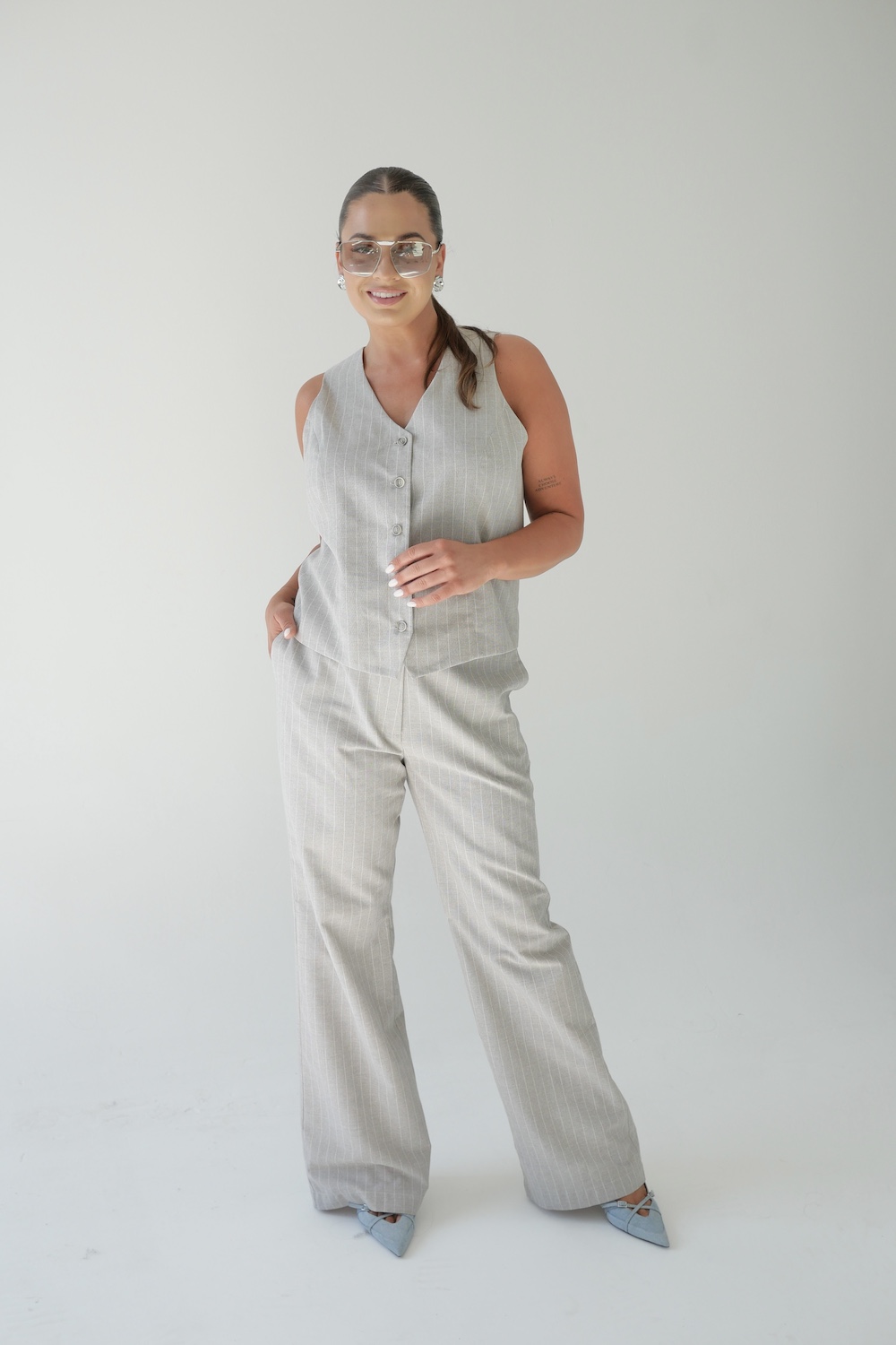 Kamizelka Juno gray stripes - zdjęcie 4