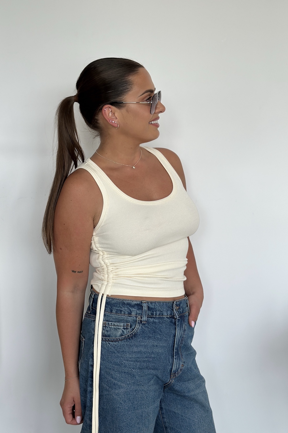 Tank top Celeste vanilla - stylizacja