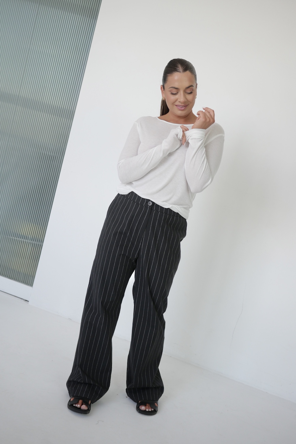 Longsleeve Basti off white stylizacja