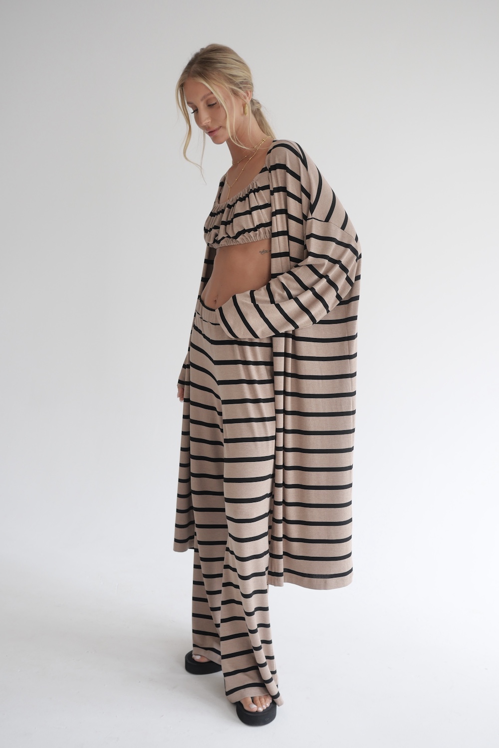 Set Sadie beige stripes - stylizacja