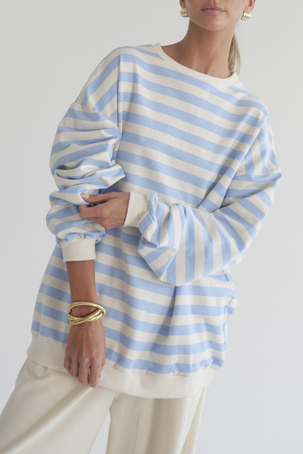 Bluza Mandre blue stripes damska