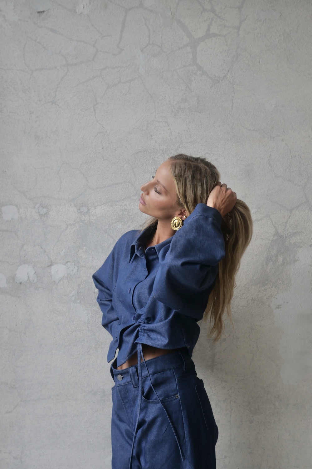 Koszula Simi jeans navy damska zdjęcie 3