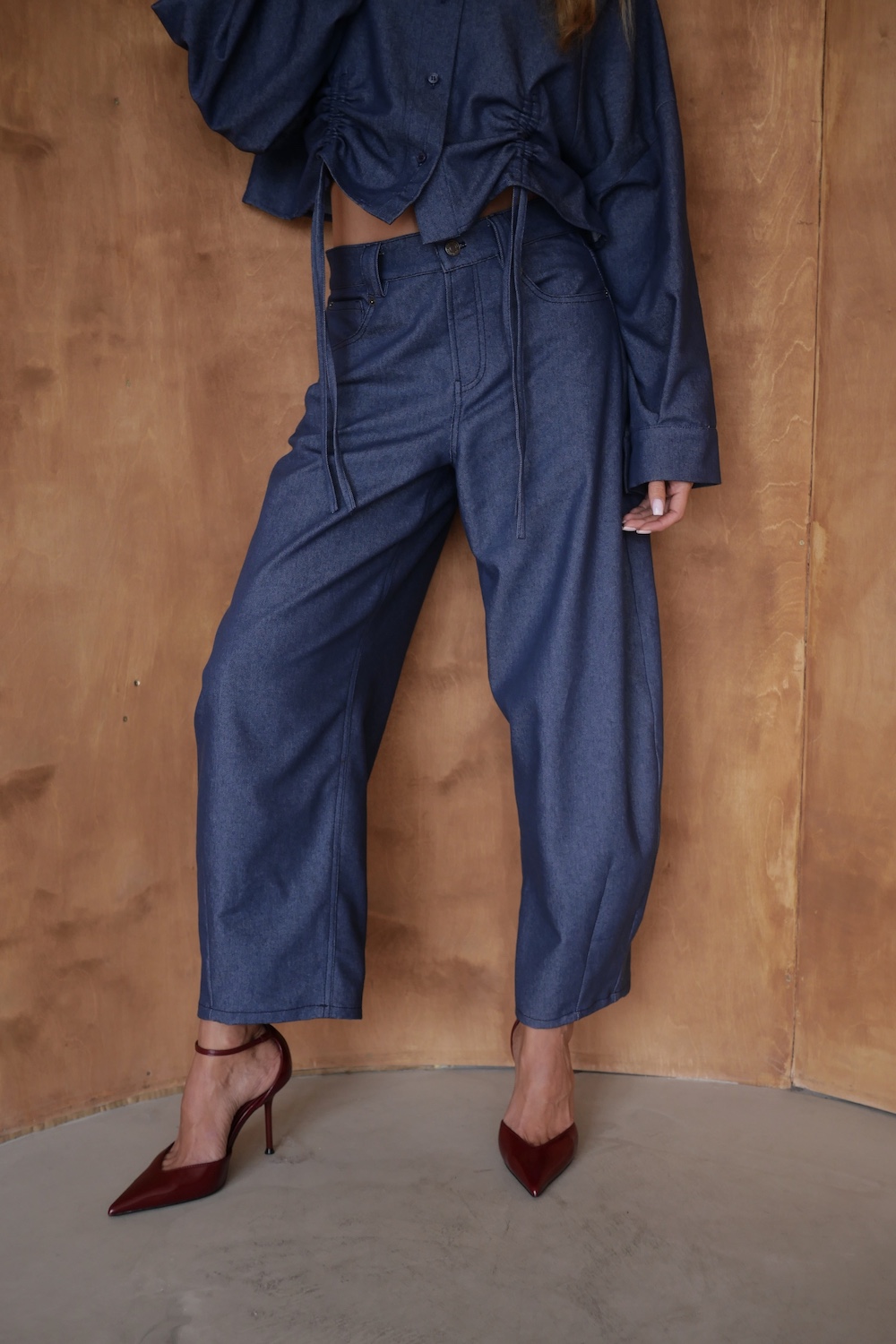 Spodnie Rufi jeans navy damskie