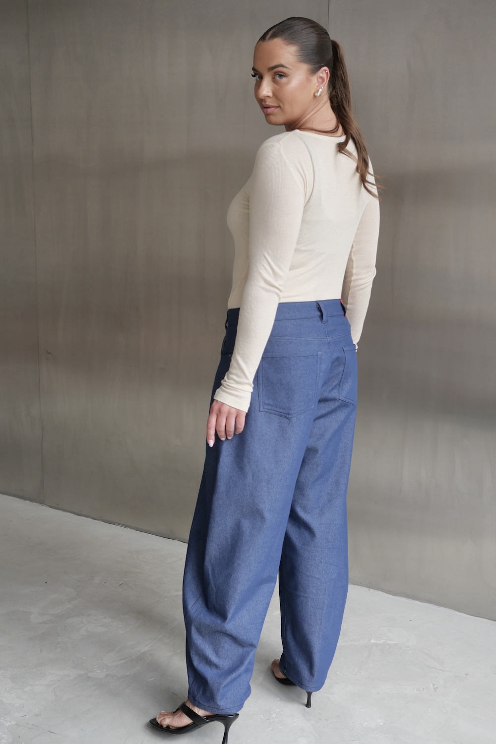 Spodnie Rufi jeans navy damskie zdjęcie 2