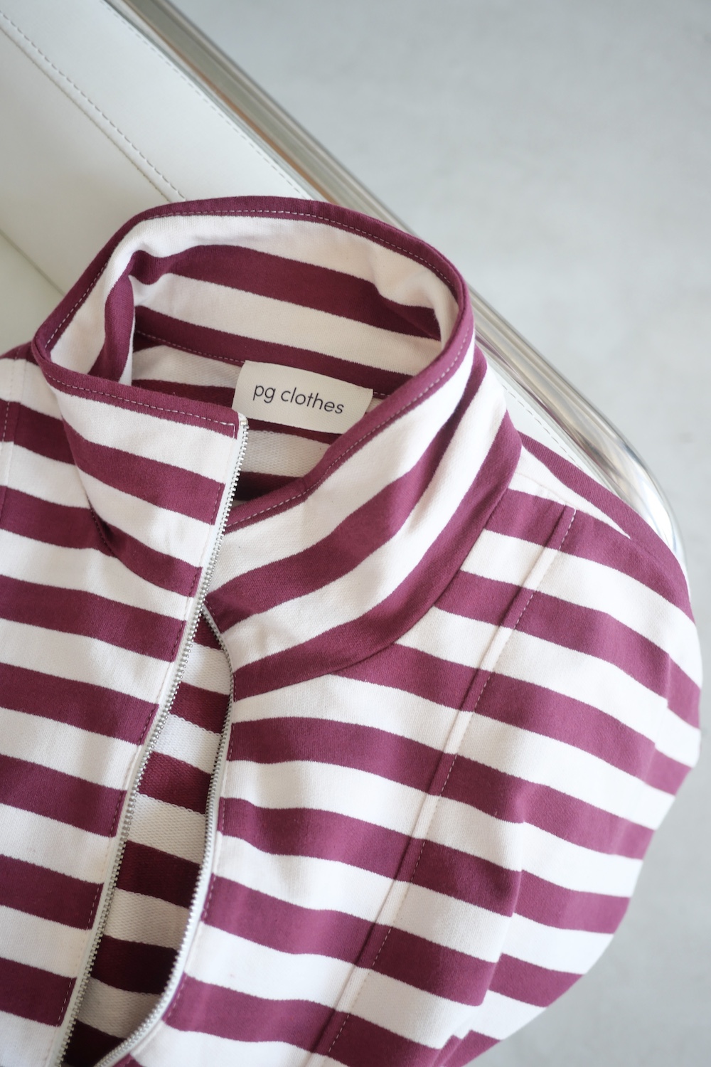 Bluza Lora bordo stripes damska zdjęcie 4