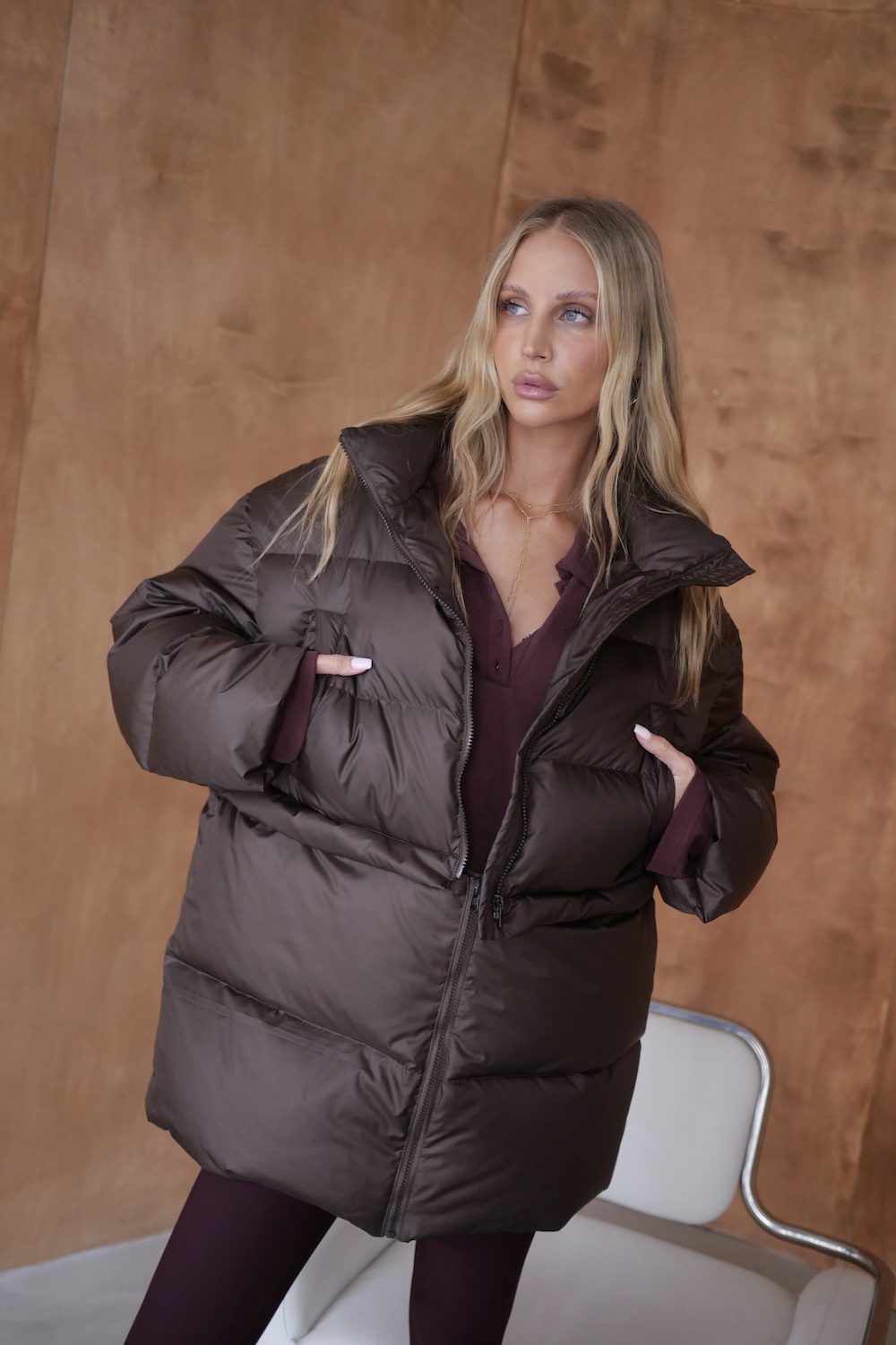 Kurtka puffer Arosa brown Preorder