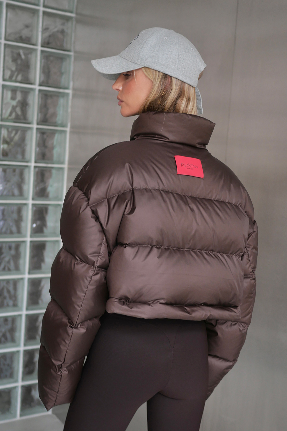 Kurtka puffer Arosa brown damska zdjęcie 3