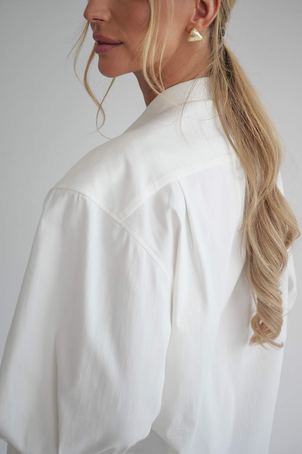 Koszula Fink off white damska zdjęcie 3