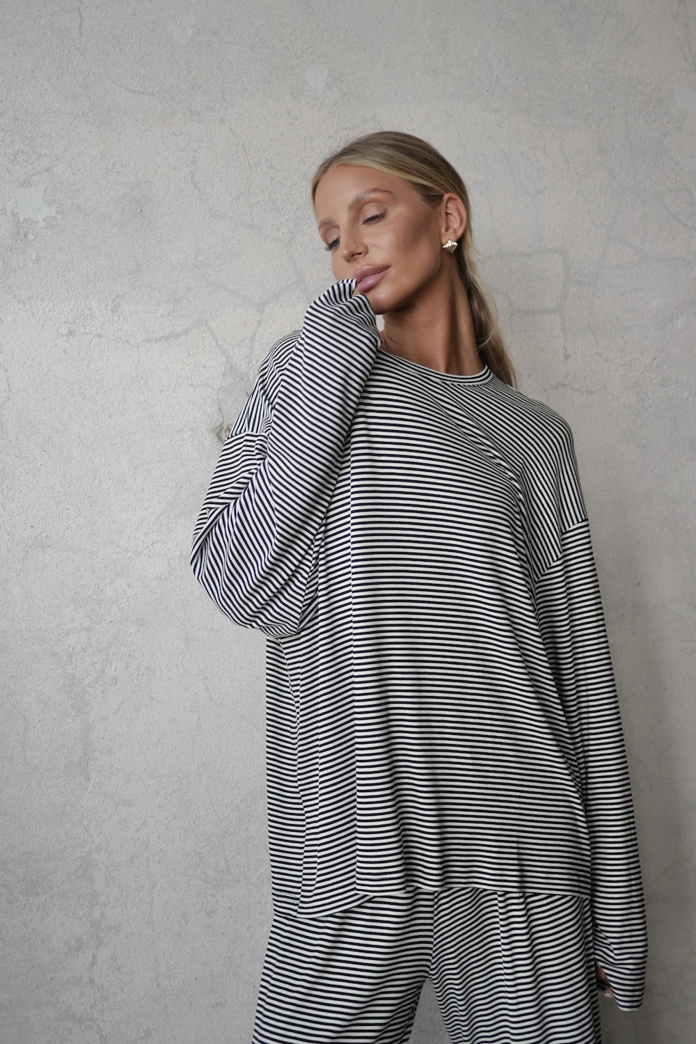 Set Flavi black stripes - detal