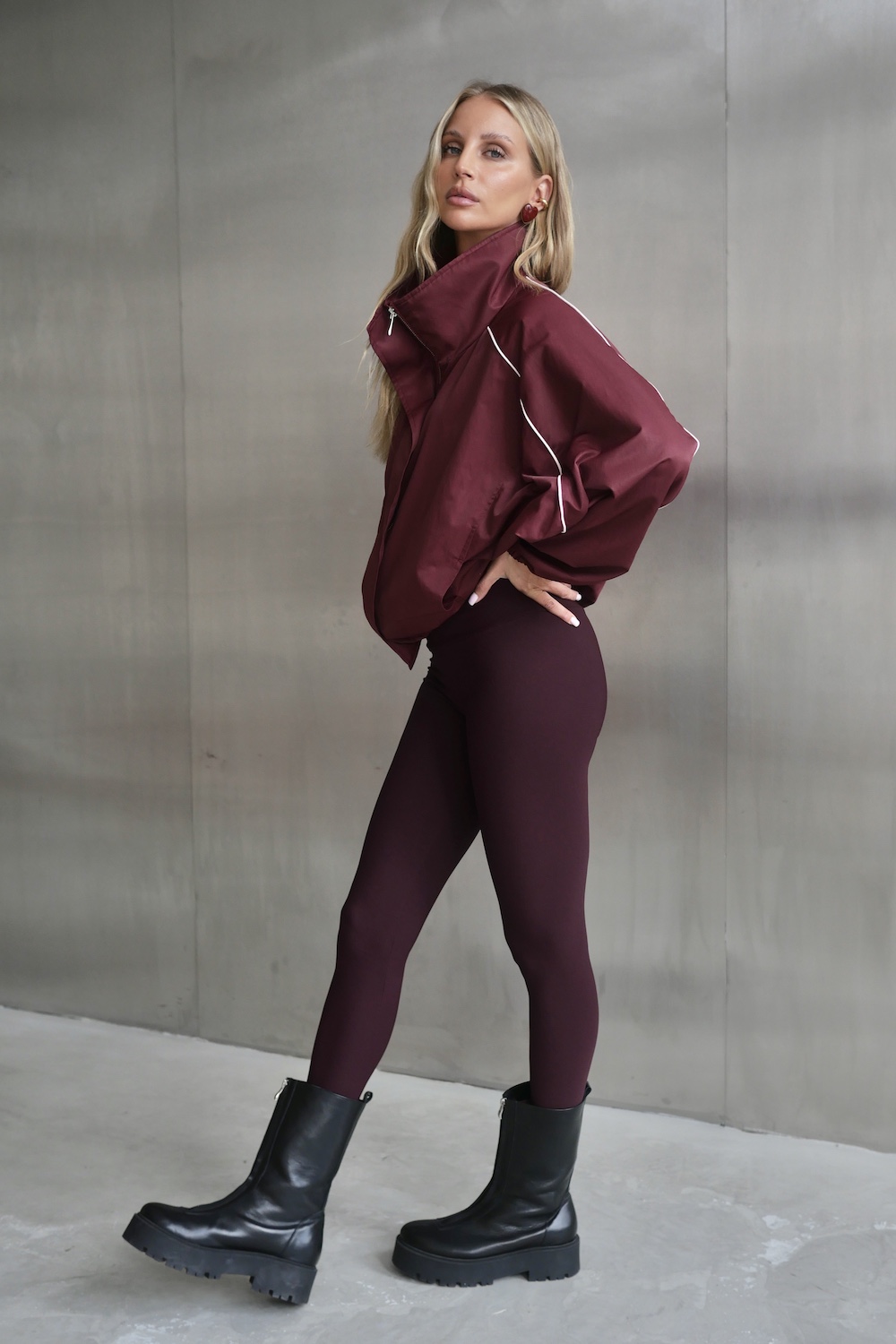 Legginsy Lifestyle bordo