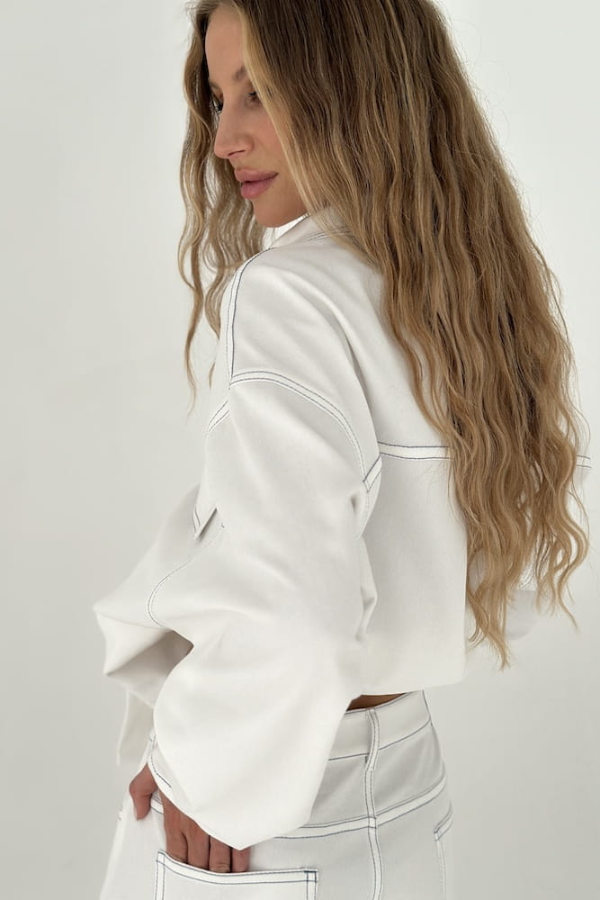 Kurtka jeansowa off white PG Clothes - fotografia produktu