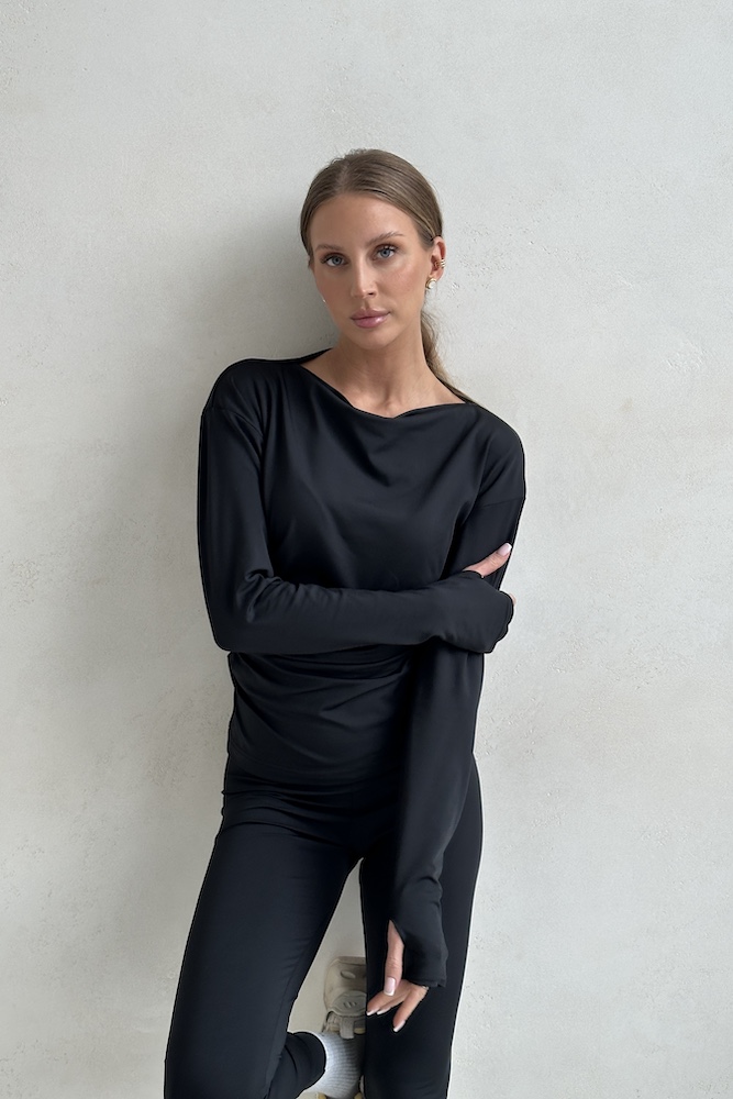 Longsleeve Pilar graphite damski