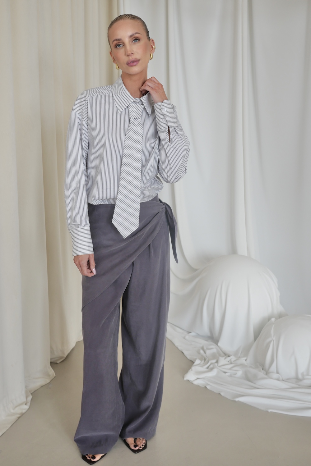 Koszula Kamelia Stripe White Black